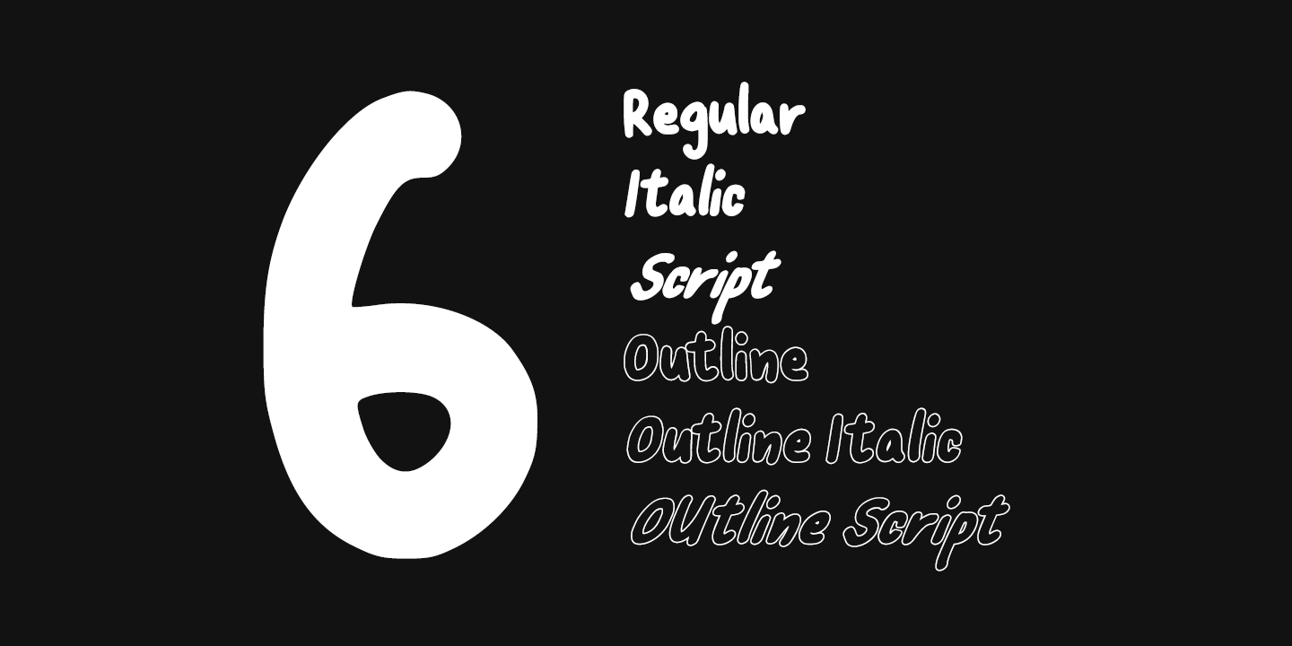Fun Club Outline Italic Font preview